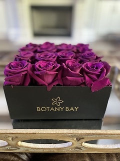 Luxury Square Purple Rose Box