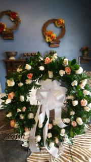 Standing Funeral Wreathe
